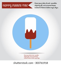 Ice-cream, sweets, vector, flat.