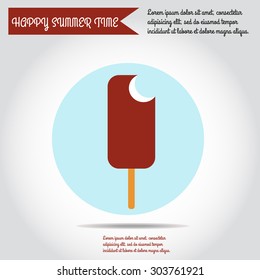 Ice-cream, sweets, vector, flat.