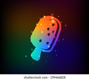 Icecream symbol,Rainbow vector