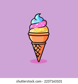 Ice-cream types vectoral illustration design 