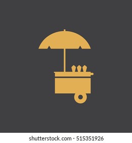 Ice-cream umbrella icon