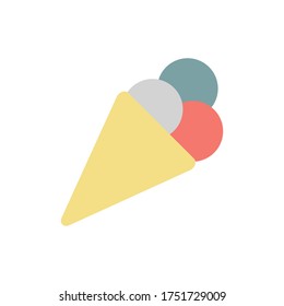 Ice-cream USA flag icon. Simple color vector elements of America icons for ui and ux, website or mobile application