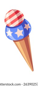 Ice-cream USA fourth july attribute