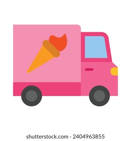 Icecream Van Vector Flat Icon For Personal And Commercial Use.

