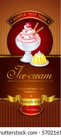 Ice-cream vector banner