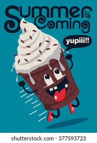 icecream vector character design