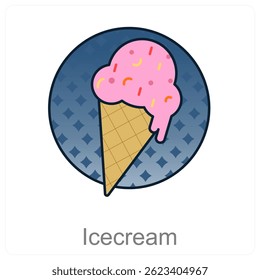 Icecream vector icon concept design