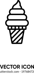 Ice-cream vector icon. Modern, simple flat vector illustration for website or mobile app. Ice cream symbol, logo illustration. Pixel perfect vector graphics