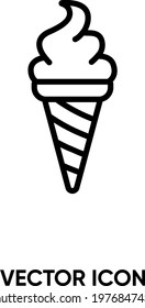 Ice-cream vector icon. Modern, simple flat vector illustration for website or mobile app. Ice cream symbol, logo illustration. Pixel perfect vector graphics