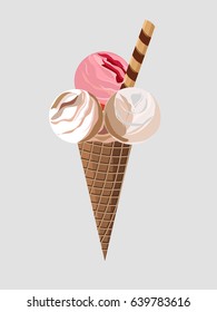 Ice-cream. Vector image