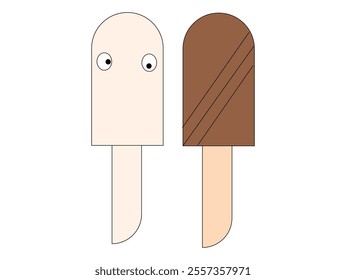 Ice-cream Vector Image. Ice lollies or Popsicles