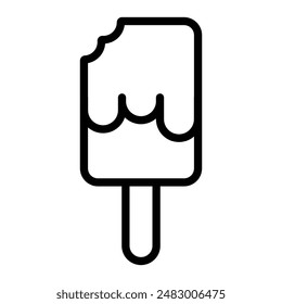 Icecream Vector Line Icon Design