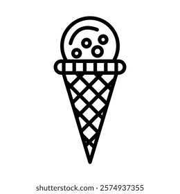 Icecream Vector Line Icon Design