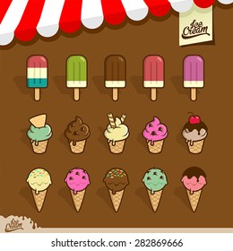 icecream vector set