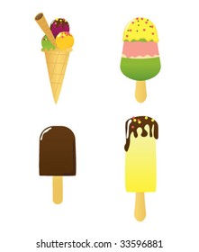 Ice-cream vector set