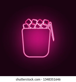 ice-crockery icon. Elements of Bar in neon style icons. Simple icon for websites, web design, mobile app, info graphics