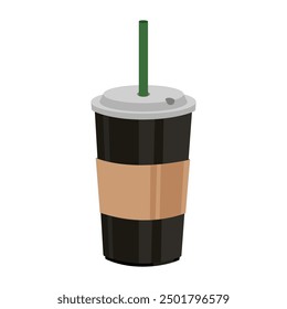 iced americano coffee. vector illustration