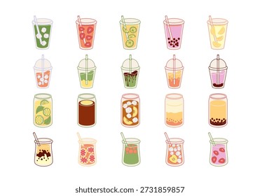 Iced Cafe Drink Element Illustration