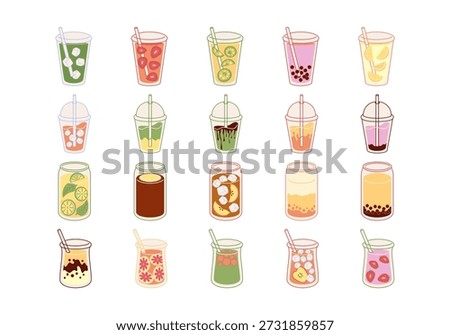 Iced Cafe Drink Element Illustration