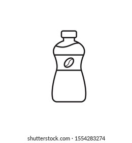 iced coffee bottle design, drink breakfast beverage shop morning restaurant theme Vector illustration
