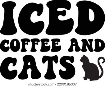 Iced Coffee and Cats eps file