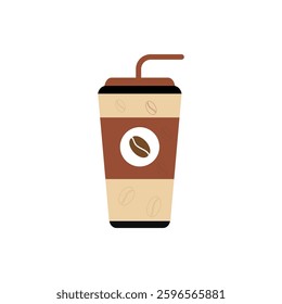Iced Coffee Cup Illustration of an iced coffee in a plastic cup