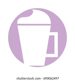 iced coffee cup isolated icon