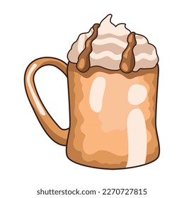 iced coffee with foam icon