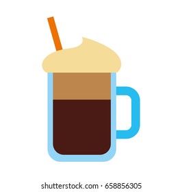 iced coffee glass icon