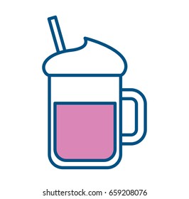 iced coffee glass icon
