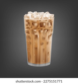 Premium Vector  Iced coffee in plastic cup