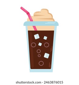 Eiskaffee-Ikone Clipart Avatar-Logo-Typ isolierte Vektorillustration