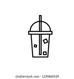 iced coffee icon vector. coffe icon