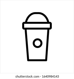 iced coffee icon vector illustration logo template for many purpose. Isolated on white background.