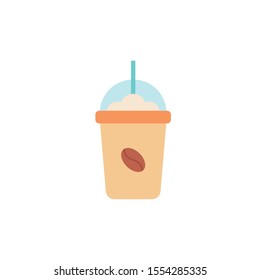 iced coffee mug design, drink breakfast beverage shop morning restaurant theme Vector illustration