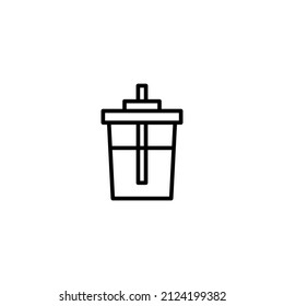 Iced Coffee outline icon. Vector illustration.
