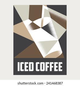 iced coffee poster design