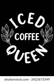 
Iced Coffee Queen eps cut file for cutting machine