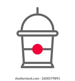Iced Coffee Simple Icon Illustration, Beverage Time