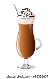 iced coffee in a tall glass