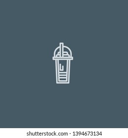 Iced Coffee vector icon. Iced Coffee concept stroke symbol design. Thin graphic elements vector illustration, outline pattern for your web site design, logo, UI. EPS 10.