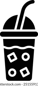 Iced Coffee Vector Icon Design Illustration