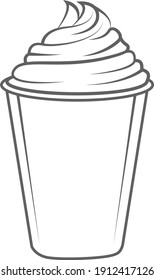 Icono de vector de café picado, icono de café helado, icono de cubos de hielo