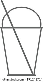 Eiskaffee, Vektorsymbol, Symbol für den Eiskaffee, Eiswürfelsymbol