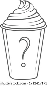 Iced coffee vector icon, Iced coffee icon, ice cubes icon