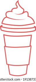 Eiskaffee, Vektorsymbol, Eiskaffee. 