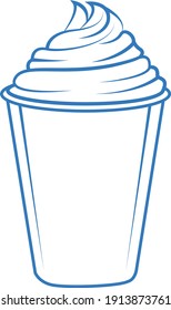 Icono vector de café helado, Icono de café helado. 