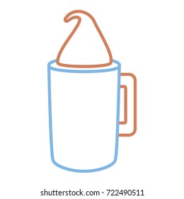iced coffee  vector illustration