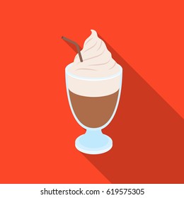 iced coffee.Different types of coffee single icon in flat style vector symbol stock illustration web.