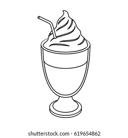 iced coffee.Different types of coffee single icon in outline style vector symbol stock illustration web.
